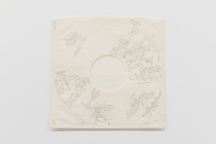 Andreas Töpfer, Soundscape #15, 23.9.2017 – 31 x 31 cm, Bleistift auf Plattenhülle