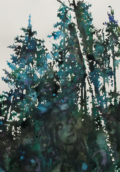 o. T., 2008 – 35 x 25 cm; Aquarell auf Papier; Foto: Annette Kradisch